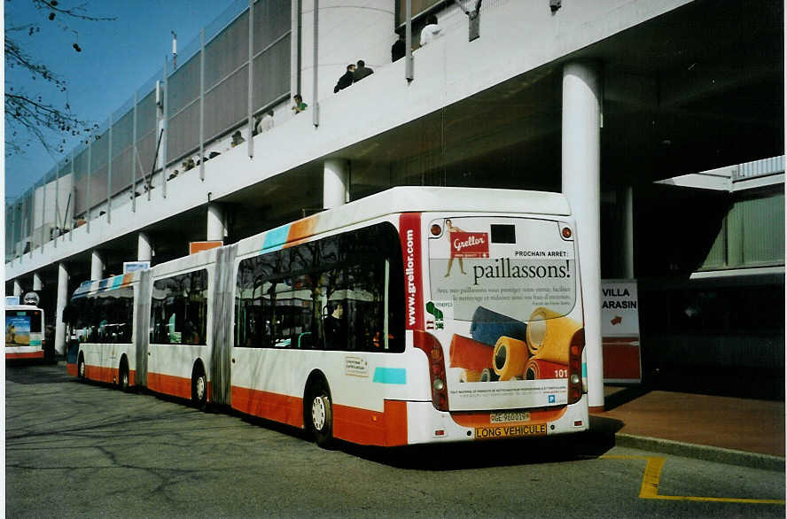 (092'623) - TPG Gen�ve - Nr. 101/GE 960'019 - Van Hool am 17. M�rz 2007 in Gen�ve, Palexpo