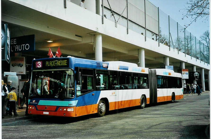 (092'630) - TPG Gen�ve - Nr. 344/GE 96'730 - Volvo am 17. M�rz 2007 in Gen�ve, Palexpo