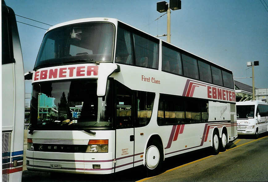 (092'813) - Ebneter, Goldach - SG 64'811 - Setra am 17. M�rz 2007 in Gen�ve, A�roport