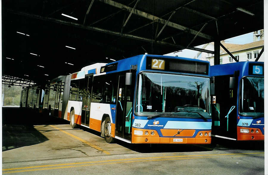 (092'822) - TPG Gen�ve - Nr. 382/GE 96'026 - Volvo am 17. M�rz 2007 in Gen�ve, D�p�t