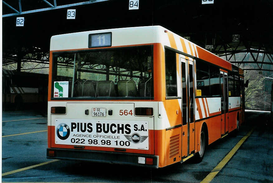 (092'901) - TPG Gen�ve - Nr. 564/GE 96'176 - Mercedes am 17. M�rz 2007 in Gen�ve, D�p�t