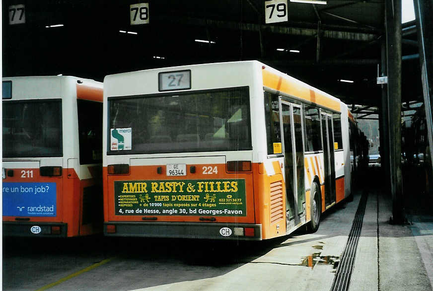 (092'903) - TPG Gen�ve - Nr. 224/GE 96'344 - Mercedes am 17. M�rz 2007 in Gen�ve, D�p�t