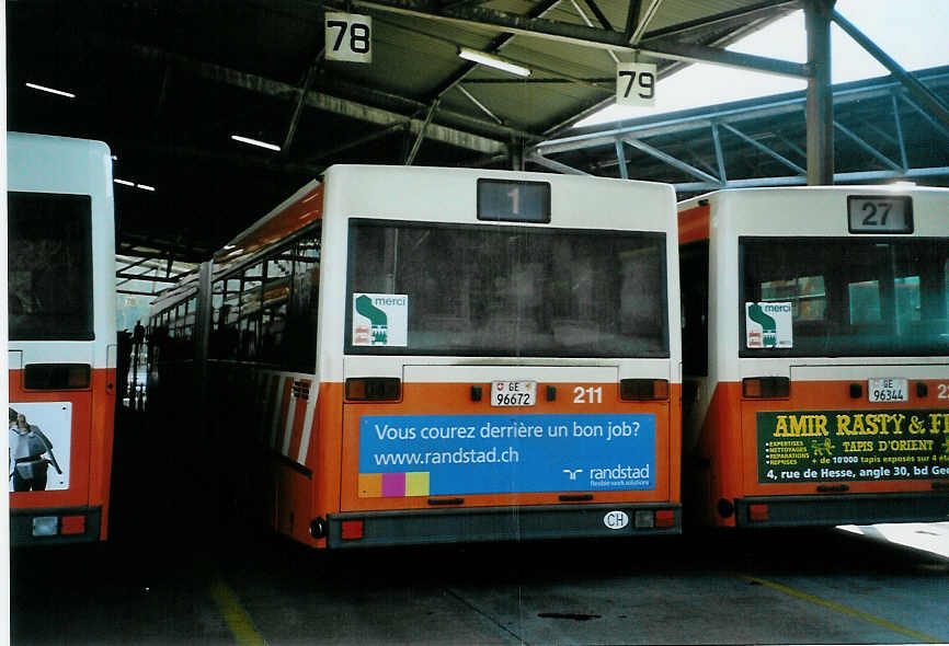 (092'904) - TPG Gen�ve - Nr. 211/GE 96'672 - Mercedes am 17. M�rz 2007 in Gen�ve, D�p�t