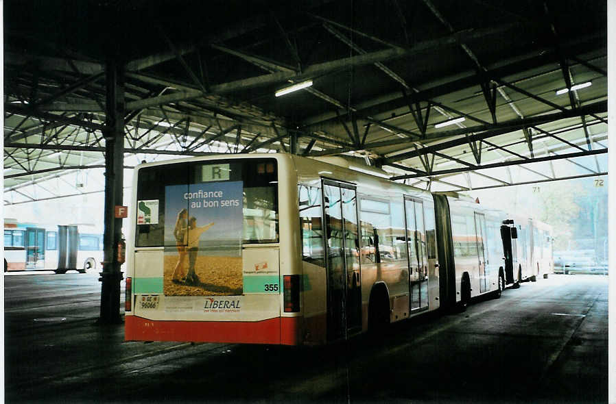 (092'907) - TPG Gen�ve - Nr. 355/GE 96'066 - Volvo am 17. M�rz 2007 in Gen�ve, D�p�t