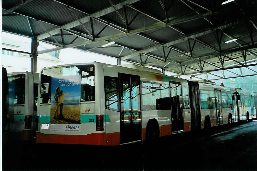 (092'908) - TPG Gen�ve - Nr. 318/GE 96'660 - Volvo am 17. M�rz 2007 in Gen�ve, D�p�t