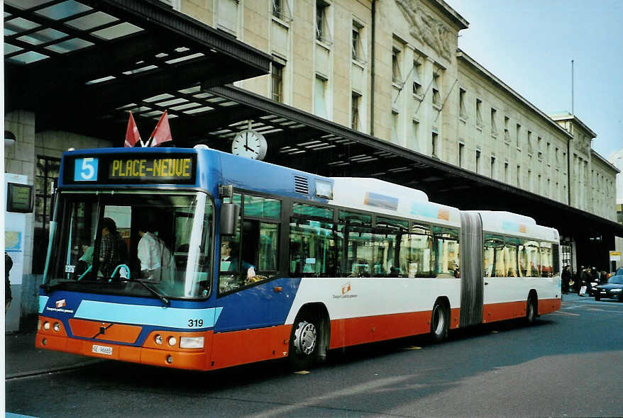 (092'921) - TPG Gen�ve - Nr. 319/GE 96'665 - Volvo am 17. M�rz 2007 beim Bahnhof Gen�ve