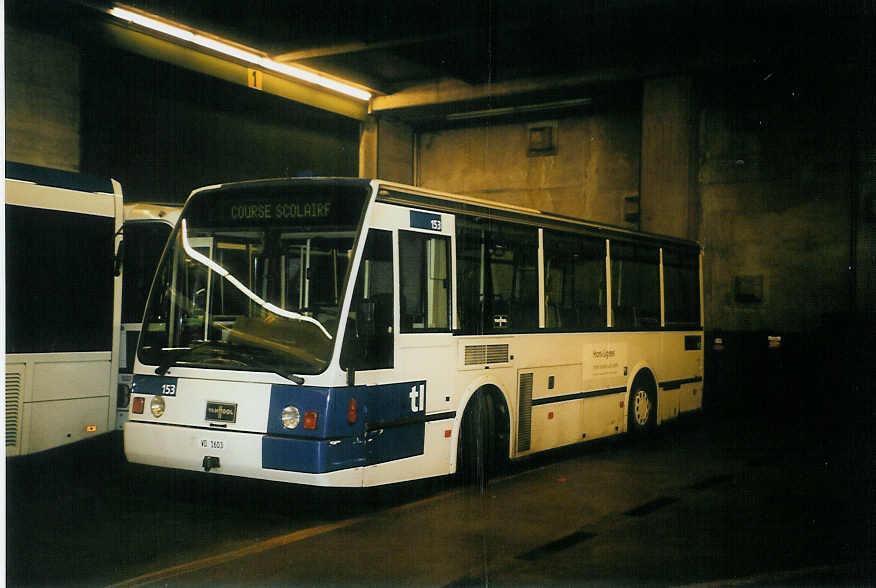 (092'927) - TL Lausanne - Nr. 153/VD 1603 - Van Hool (ex Nr. 134) am 17. M�rz 2007 in Lausanne, D�p�t Borde