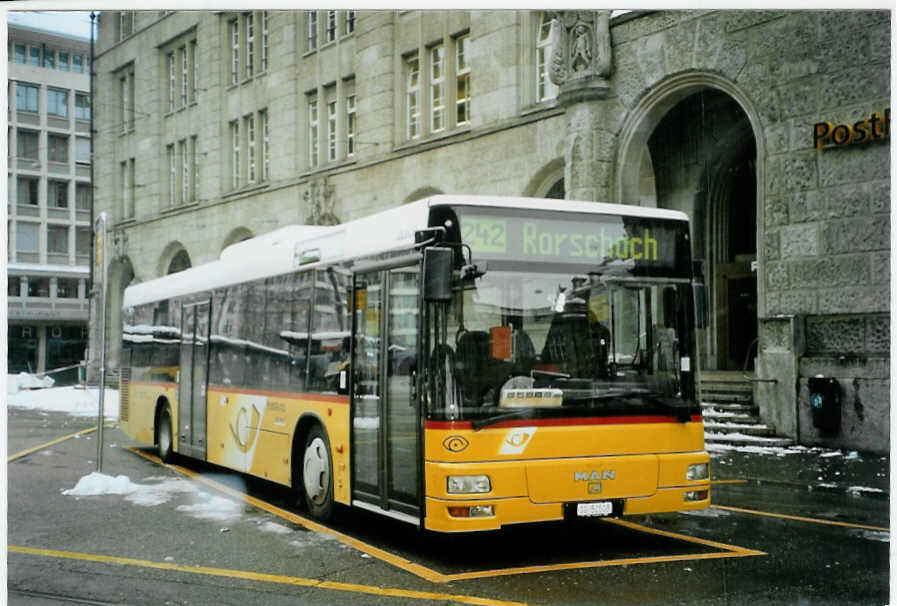 (093'029) - Schwizer, Goldach - SG 50'508 - MAN am 22. M�rz 2007 beim Bahnhof St. Gallen