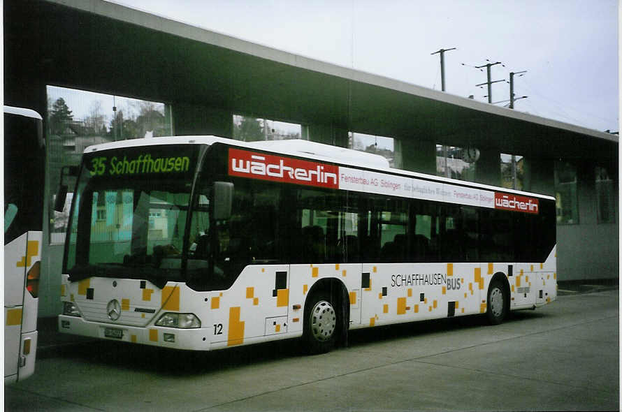 (093'320) - SB Schaffhausen - Nr. 12/SH 54'312 - Mercedes am 22. M�rz 2007 beim Bahnhof Schaffhausen