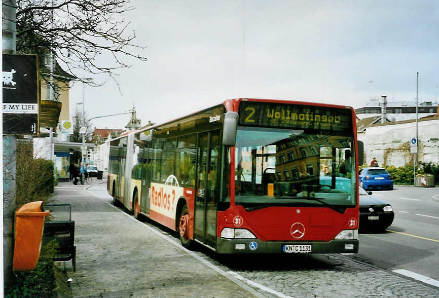 (093'505) - SWK Konstanz - Nr. 31/KN-C 1131 - Mercedes am 31. M�rz 2007 in Konstanz, Bodanplatz