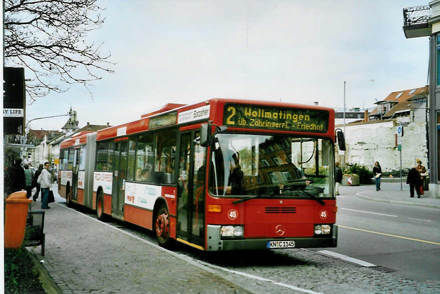 (093'512) - SWK Konstanz - Nr. 45/KN-C 1145 - Mercedes am 31. M�rz 2007 in Konstanz, Bodanplatz