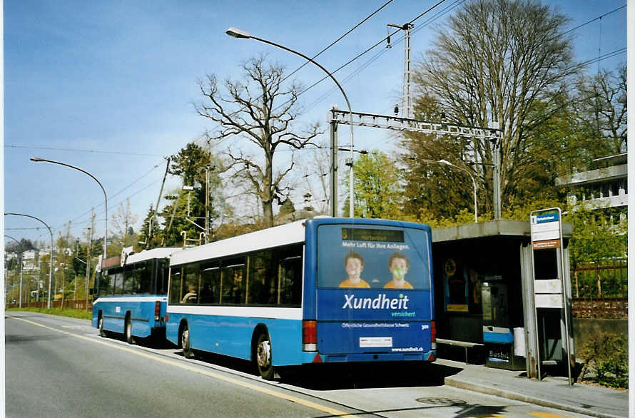 (093'903) - VBL Luzern - Nr. 301 - Lanz+Marti/Hess Personenanh�nger am 13. April 2007 in Luzern, Verkehrshaus
