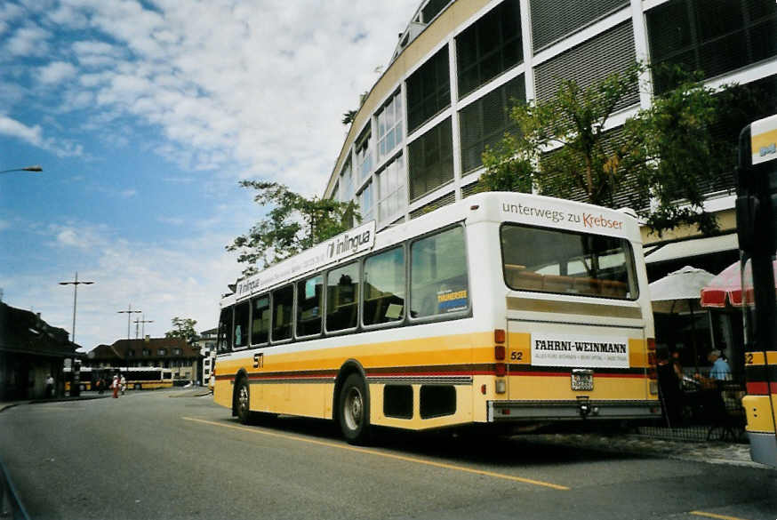 (094'604) - STI Thun - Nr. 52/BE 396'552 - Saurer/R&J am 21. Mai 2007 bei der Schiffl�ndte Thun