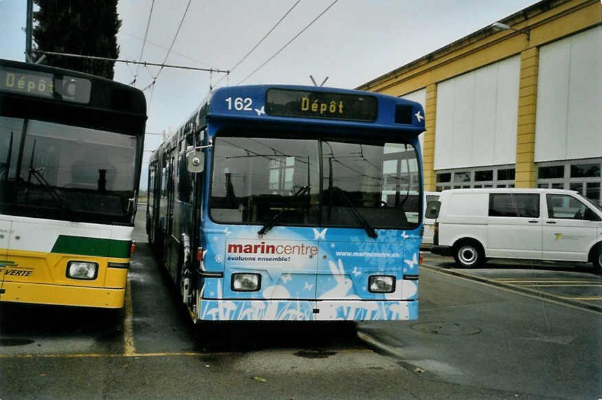 (094'804) - TN Neuch�tel - Nr. 162 - FBW/Hess Gelenktrolleybus am 27. Mai 2007 in Neuch�tel, D�p�t