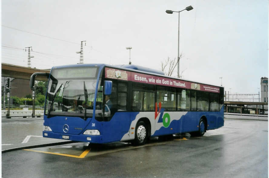 (095'201) - VZO Gr�ningen - Nr. 38/ZH 186'538 - Mercedes am 2. Juni 2007 beim Bahnhof Wetzikon