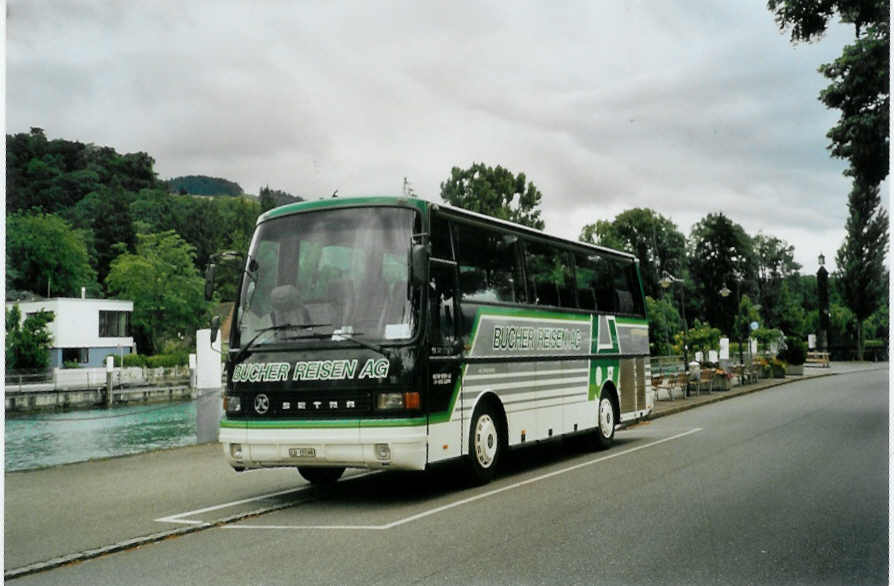 (095'513) - Bucher, Luzern - LU 15'598 - Setra am 21. Juni 2007 bei der Schiffl�ndte Thun