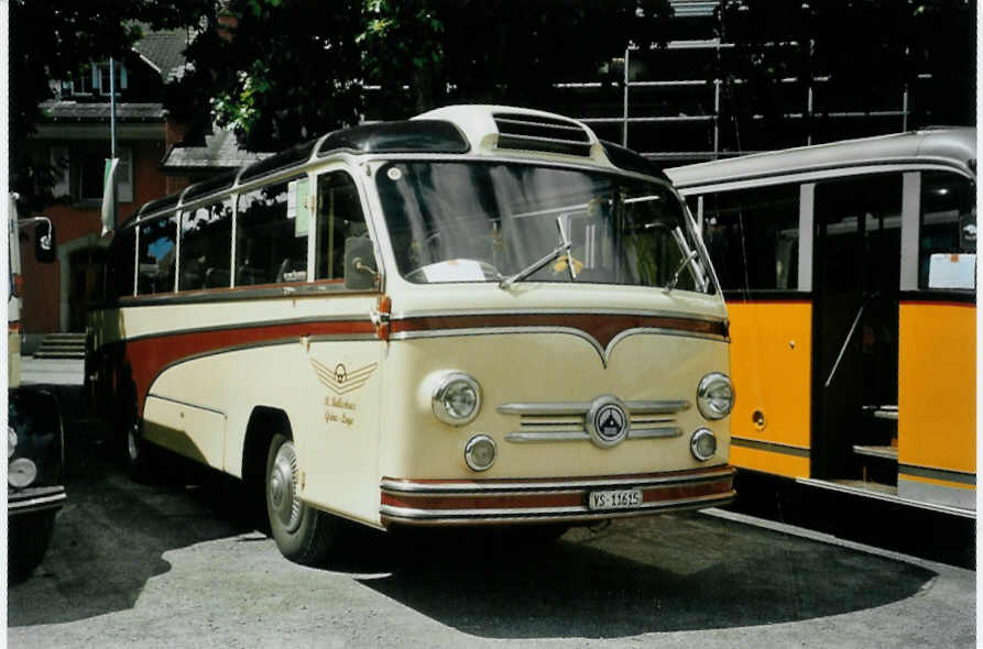 (095'535) - Ballestraz, Gr�ne - VS 11'615 - Saurer/Saurer (ex Girardet, Yverdon) am 23. Juni 2007 in Aigle, Saurertreffen