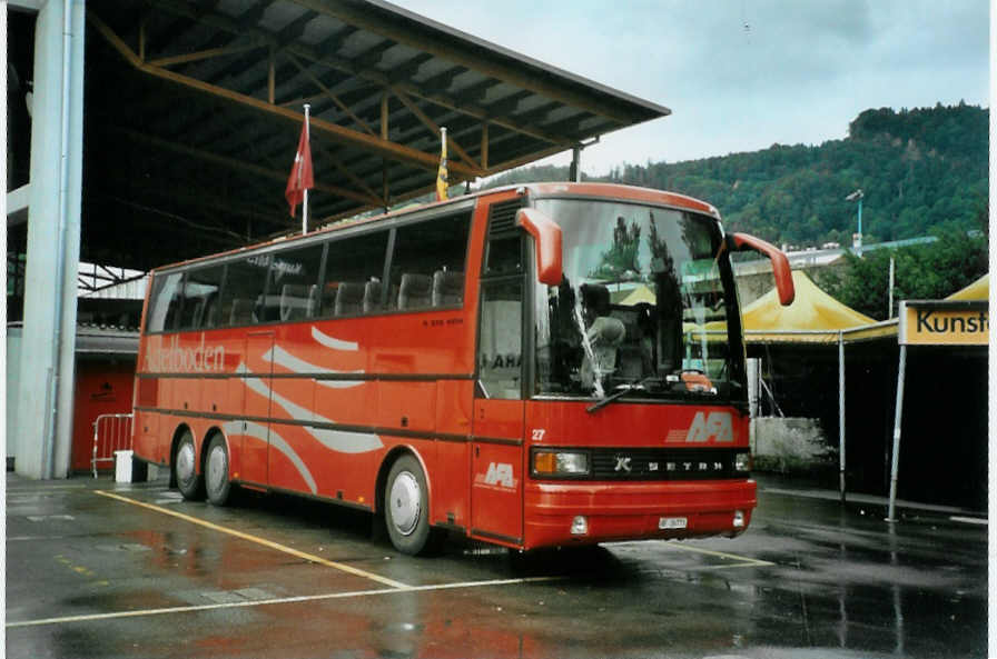 (095'833) - AFA Adelboden - Nr. 27/BE 26'773 - Setra (ex Nr. 23; ex Fl�ck, Brienz) am 5. Juli 2007 in Thun, Grabengut
