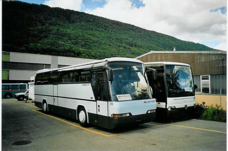 (096'004) - Dupraz, Gen�ve - Nr. 70 - Neoplan am 7. Juli 2007 in Biel, Rattinbus