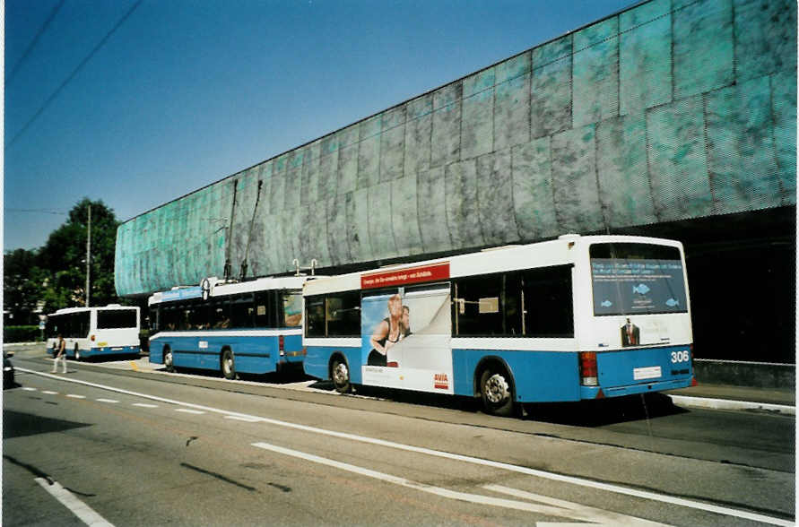 (096'125) - VBL Luzern - Nr. 306 - Lanz+Marti/Hess Personenanh�nger am 15. Juli 2007 in Luzern, Br�elstrasse