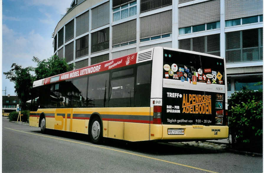 (096'401) - STI Thun - Nr. 98/BE 577'098 - MAN am 19. Juli 2007 bei der Schiffl�ndte Thun