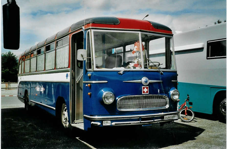 (097'309) - Aus der Schweiz: Pfiffner, Bubikon - ZH 496'598 - Saurer/R&J (ex Kubli, Sch�nenberg; ex N�f, Niederwil; ex Zanetti, Mels; ex Dierauer, Tr�bbach; ex Pfosi, Chur; ex Koch, Luzern) am 18. August 2007 in Schaan, Wohnbustreffen