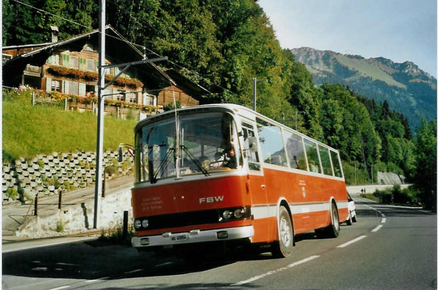 (097'635) - W�est, Brittnau - AG 45'954 - FBW/R&J (ex Wespe, Altst�tten; ex AFA Adelboden Nr. 19) am 26. August 2007 in Enge-Steini