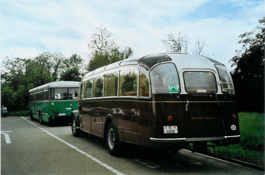 (098'320) - Roth, Niederwangen - BE 4008 - Saurer/Eggli (ex Paproth, D-Mainz; ex Hotel Orselina, Locarno; ex Riederer, St. Margarethenberg; ex Luk, Gr�sch; ex P 23'138; ex P 2205) am 1. September 2007 in Bellach, Hess