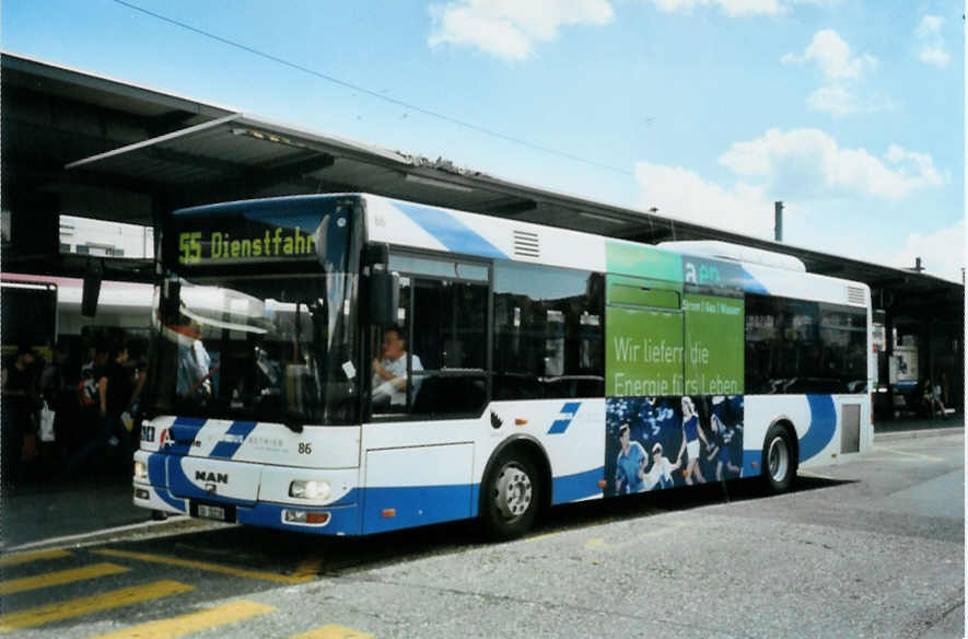 (098'329) - BOGG Wangen b.O. - Nr. 86/SO 32'218 - MAN/G�ppel am 2. September 2007 beim Bahnhof Olten