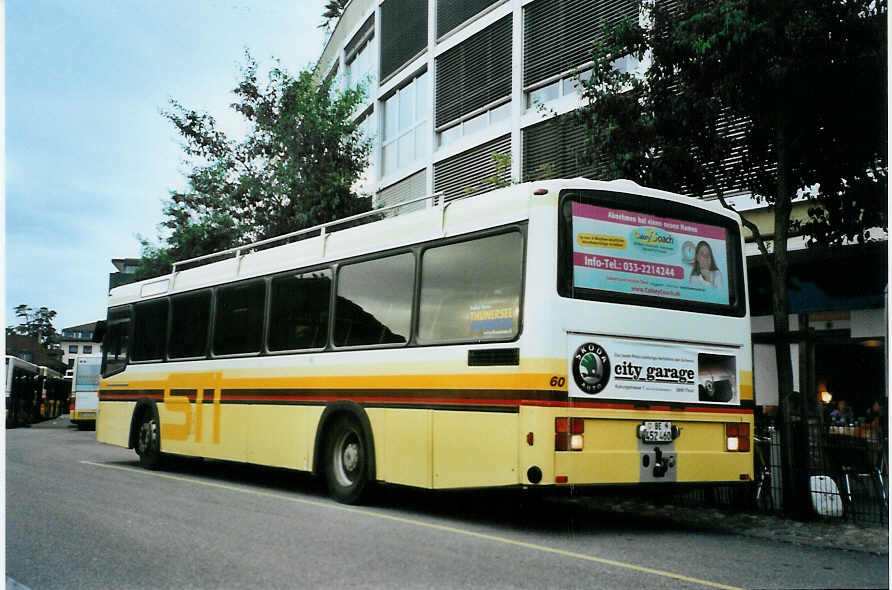 (098'404) - STI Thun - Nr. 60/BE 452'460 - Mercedes/R&J am 6. September 2007 bei der Schiffl�ndte Thun