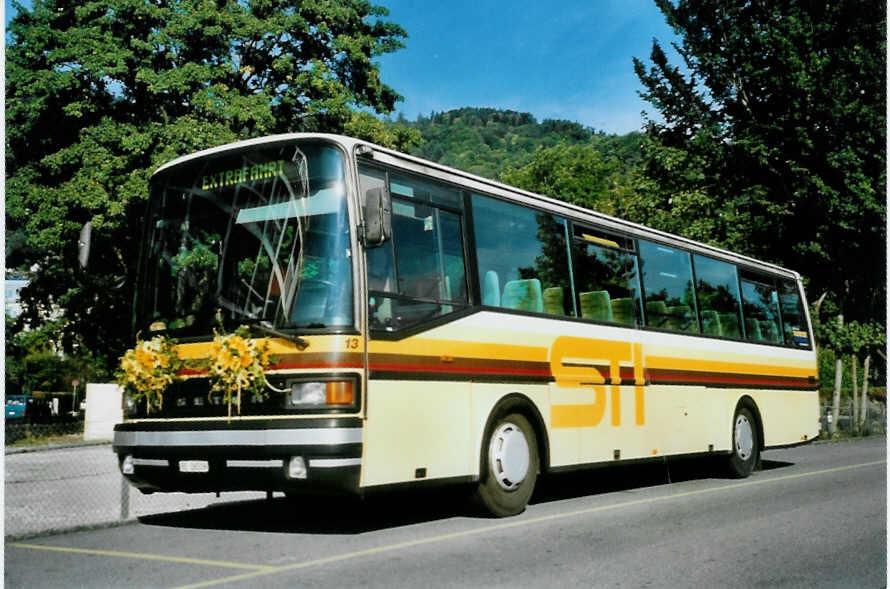 (098'413) - STI Thun - Nr. 13/BE 26'509 - Setra (ex AvH Heimenschwand Nr. 3; ex AGS Sigriswil Nr. 1) am 8. September 2007 bei der Schiffl�ndte Thun