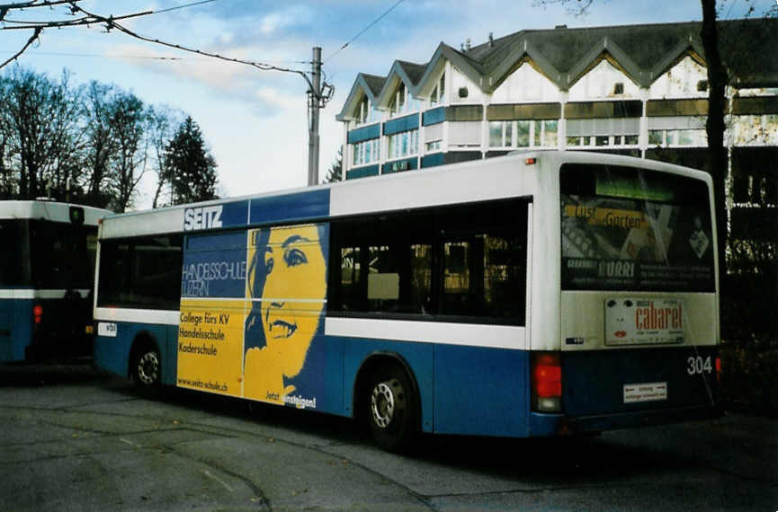 (101'504) - VBL Luzern - Nr. 304 - Lanz+Marti/Hess Personenanh�nger am 26. November 2007 in Luzern, Maihof