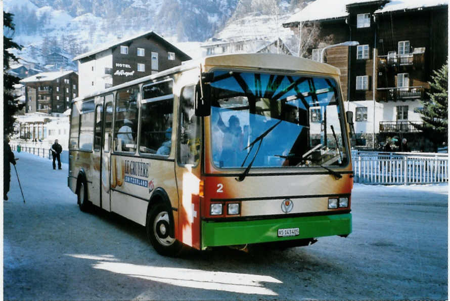 (102'714) - OBZ Zermatt - Nr. 2/VS 143'405 - Vetter am 30. Dezember 2007 in Zermatt, Getwing Br�cke