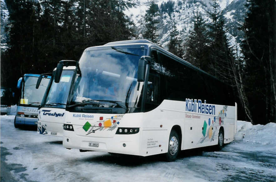 (103'114) - K�bli, Gstaad - BE 26'563 - Volvo (ex AAGK Koppigen Nr. 25) am 6. Januar 2008 in Adelboden, Unter dem Birg