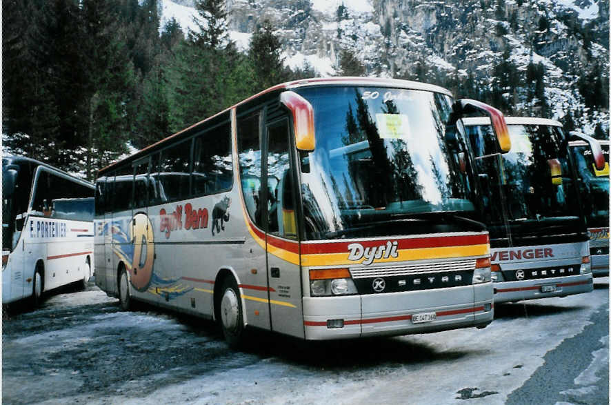 (103'122) - Dysli, Bern - Nr. 25/BE 147'160 - Setra (ex N�vermann, D-Mettmann) am 6. Januar 2008 in Adelboden, Unter dem Birg