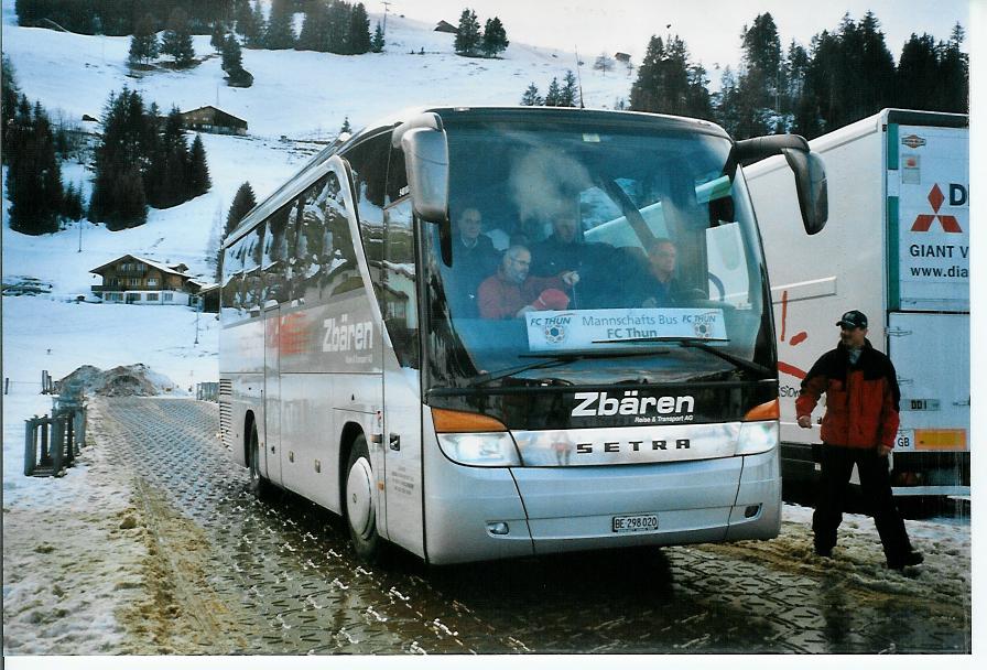 (103'305) - Zb�ren, Konolfingen - BE 298'020 - Setra am 6. Januar 2008 in Adelboden, Weltcup
