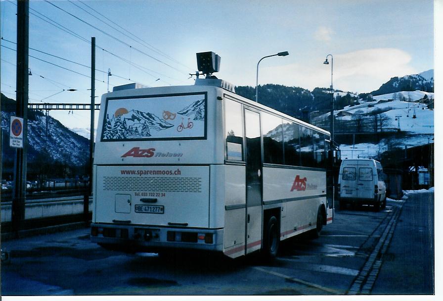 (103'713) - AZS Zweisimmen - Nr. 3/BE 471'277 - MAN/G�ppel (ex STI Thun Nr. 10; ex TSG Blumenstein Nr. 10) am 21. Januar 2008 beim Bahnhof Zweisimmen