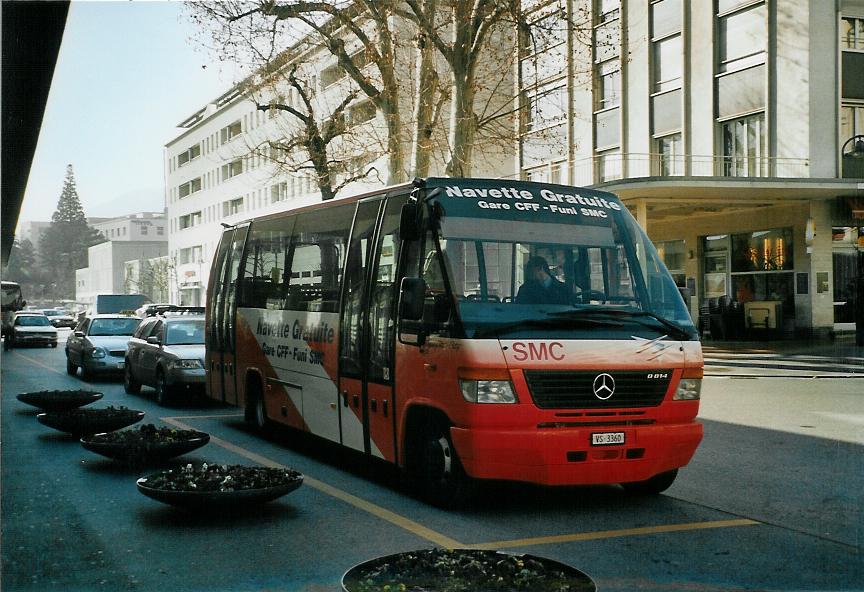 (104'229) - SMC Montana - Nr. 60/VS 3360 - Mercedes/Auw�rter am 17. Februar 2008 beim Bahnhof Sierre
