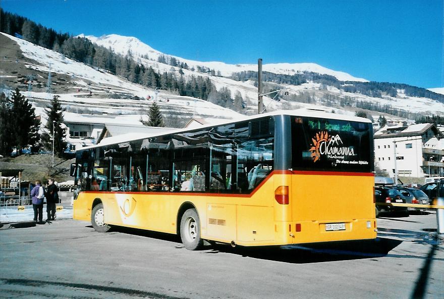 (104'427) - PostAuto Graub�nden - GR 102'343 - Mercedes am 19. Februar 2008 beim Bahnhof Scuol-Tarasp