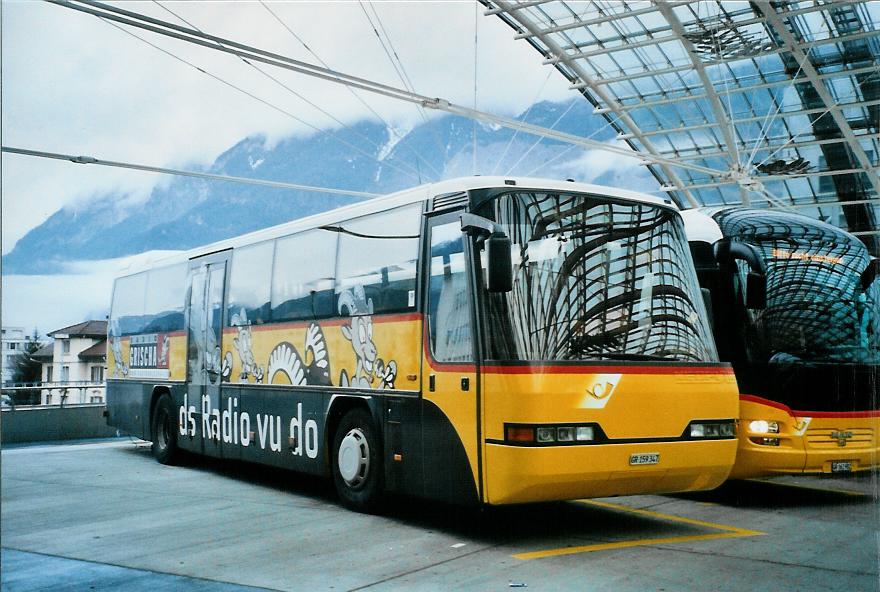 (104'724) - PostAuto Graub�nden - GR 159'347 - Neoplan (ex P 25'139) am 1. M�rz 2008 in Chur, Postautostation