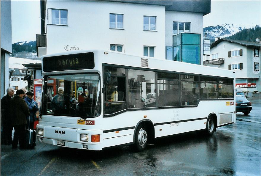 (104'804) - Stuppan, Flims - GR 52'280 - MAN/Ayats (ex ASm Langenthal Nr. 23; ex Dysli, Bern Nr. 466) am 1. M�rz 2008 in Flims, Post