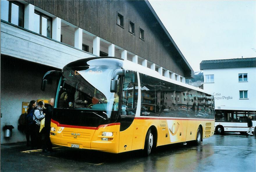 (104'806) - PostAuto Graub�nden - GR 162'992 - MAN am 1. M�rz 2008 in Flims, Post
