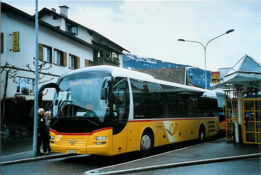 (104'808) - PostAuto Graub�nden - GR 162'984 - MAN am 1. M�rz 2008 in Laax, Post