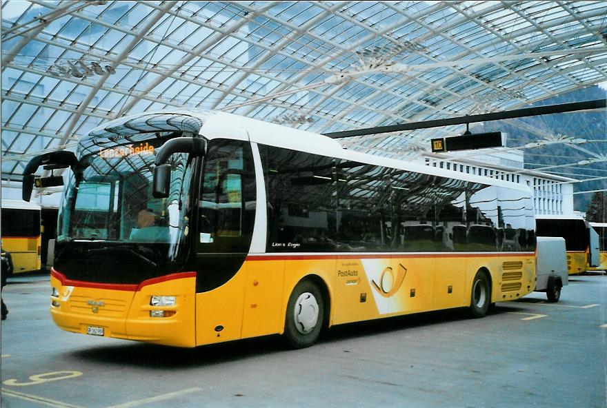 (104'814) - PostAuto Graub�nden - GR 162'989 - MAN am 1. M�rz 2008 in Chur, Postautostation