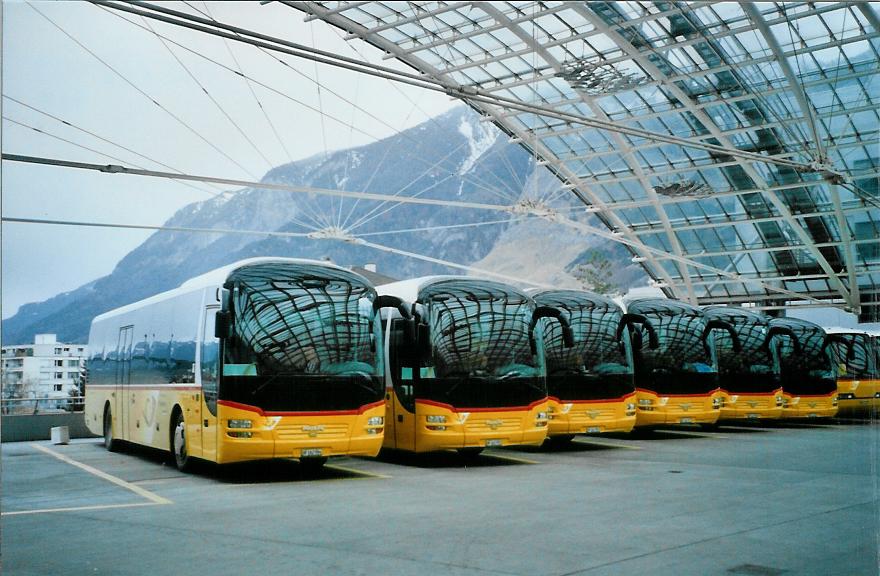(104'819) - PostAuto Graub�nden - GR 162'984 - MAN am 1. M�rz 2008 in Chur, Postautostation