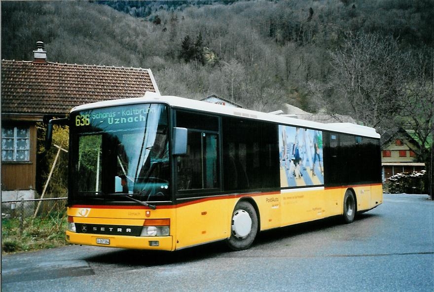 (104'824) - PostAuto Ostschweiz - SG 267'064 - Setra (ex P 25'749) am 1. M�rz 2008 beim Bahnhof Ziegelbr�cke