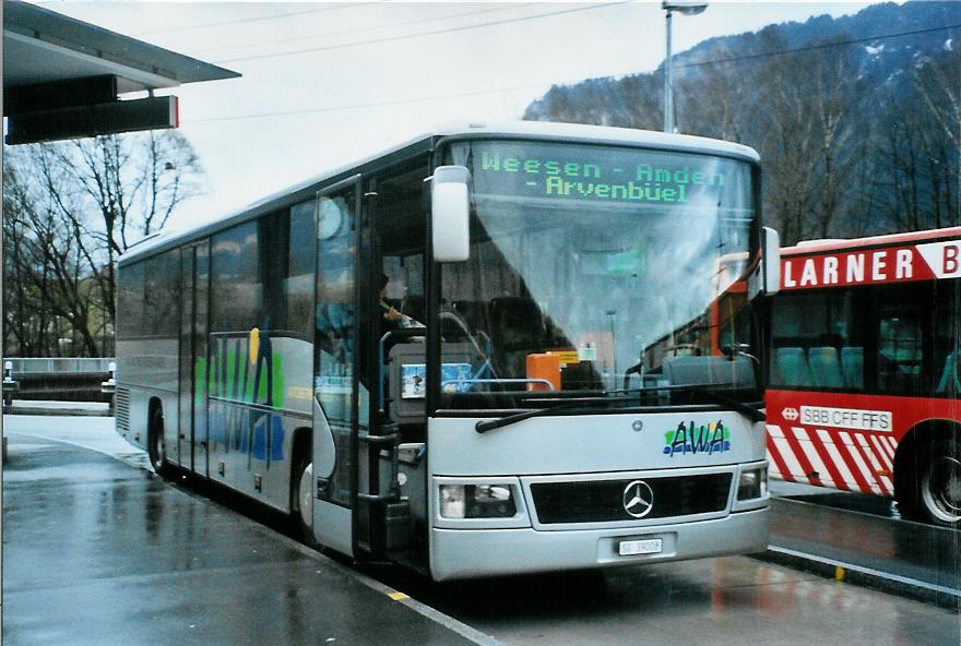 (104'901) - AWA Amden - Nr. 8/SG 39'008 - Mercedes am 1. M�rz 2008 beim Bahnhof Ziegelbr�cke