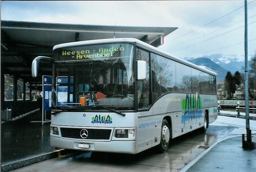 (104'902) - AWA Amden - Nr. 8/SG 39'008 - Mercedes am 1. M�rz 2008 beim Bahnhof Ziegelbr�cke