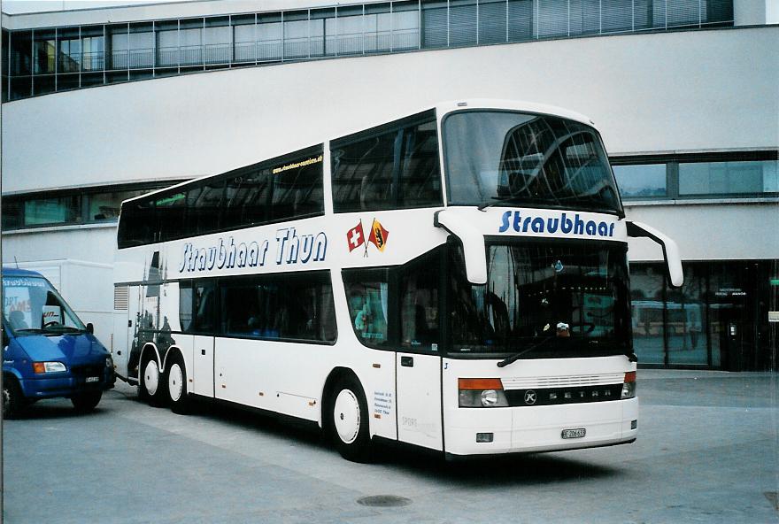 (104'912) - Straubhaar, Thun - Nr. 3/BE 206'633 - Setra am 7. M�rz 2008 in Thun, Aarefeldplatz