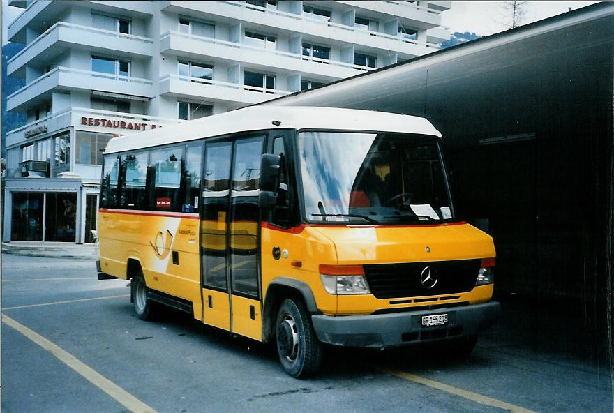 (105'009) - Christoffel, Riein - GR 155'218 - Mercedes am 9. M�rz 2008 beim Bahnhof Ilanz